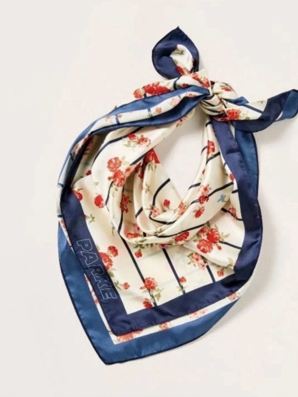 Parker Cream Floral Silk Scarf with Navy Border

Target PARKE collection. 4/26